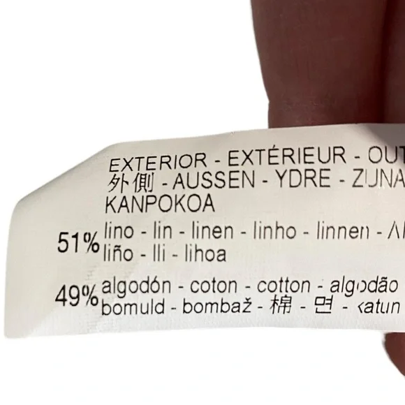 ZARA - Linen Blend Fitted Coat in Oatmeal - M - Spain - Picture 11 of 11